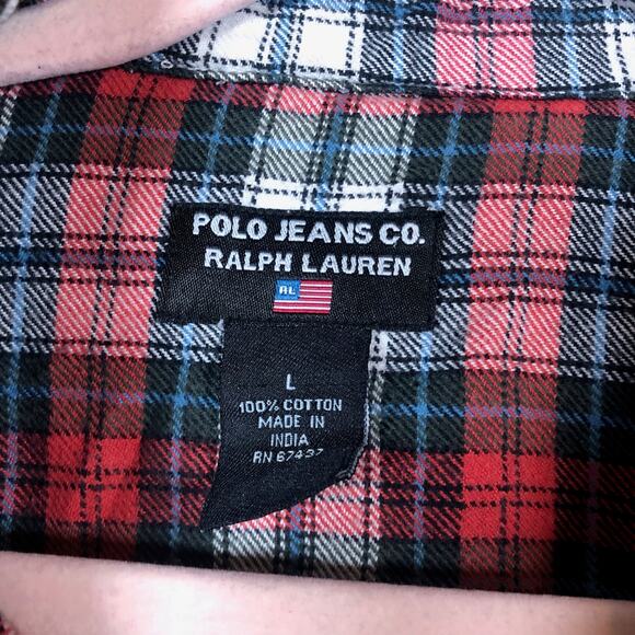 Ralph Lauren Polo Mens Shirt Multi Plaid 100% Cotton Button Down Short Sleeve L - Picture 6 of 11